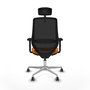 PIQUERAS Y CRESPO Silla de oficina Mardos Naranja y Negro