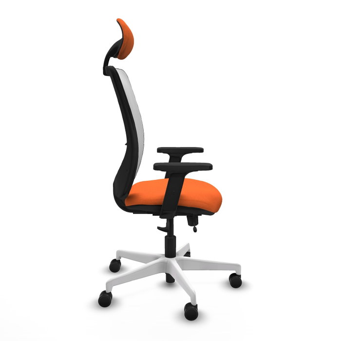 PIQUERAS Y CRESPO Silla de oficina Zulema Naranja y Blanco