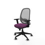 PIQUERAS Y CRESPO Silla de oficina Cilanco con mecanismo Sincro, Morado y Gris
