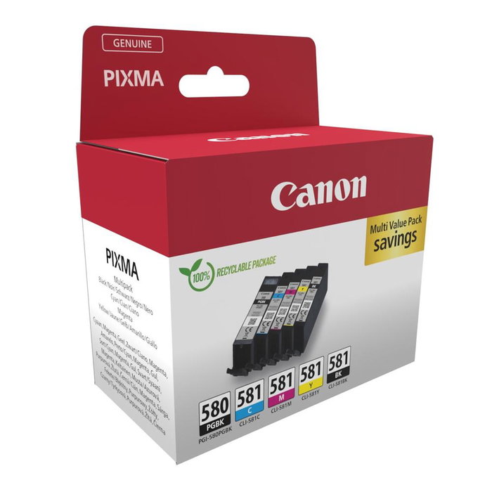 Canon Multipack 5 Colores PGI-580/CLI-581 2078C008 Original