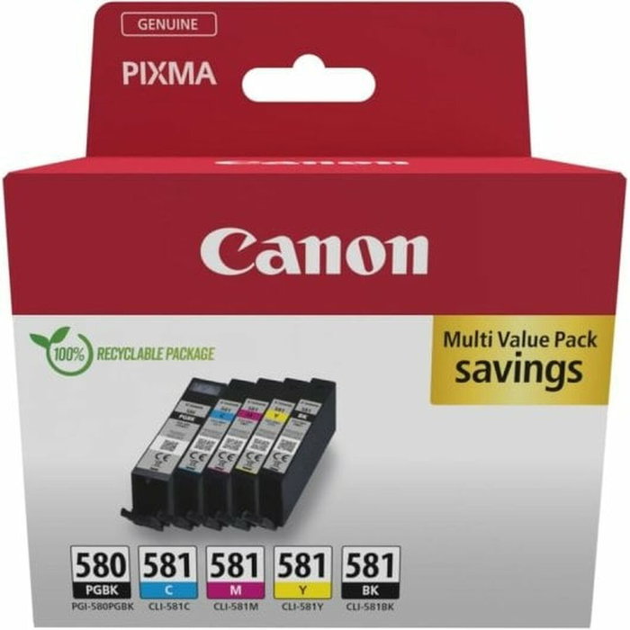 Canon Multipack 5 Colores PGI-580/CLI-581 2078C008 Original