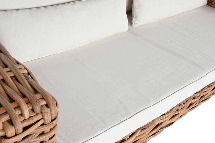 DKD Home Decor Indonesia 1c24 Sofá Natural Crudo Ratán 220 x 98 x 64 cm Set de 4 con Cojines DKD Home Decor Indonesia 1c24 Sofá Natural Crudo Ratán 220 x 98 x 64 cm Set de 4 con Cojines