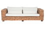DKD Home Decor Indonesia 1c24 Sofá Natural Crudo Ratán 220 x 98 x 64 cm Set de 4 con Cojines