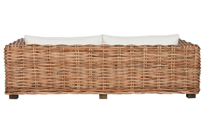 DKD Home Decor Indonesia 1c24 Sofá Natural Crudo Ratán 220 x 98 x 64 cm Set de 4 con Cojines DKD Home Decor Indonesia 1c24 Sofá Natural Crudo Ratán 220 x 98 x 64 cm Set de 4 con Cojines