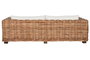 DKD Home Decor Indonesia 1c24 Sofá Natural Crudo Ratán 220 x 98 x 64 cm Set de 4 con Cojines