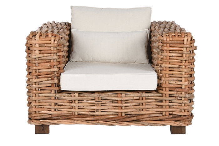 DKD Home Decor Indonesia 1c24 Sofá Natural Crudo Ratán 220 x 98 x 64 cm Set de 4 con Cojines DKD Home Decor Indonesia 1c24 Sofá Natural Crudo Ratán 220 x 98 x 64 cm Set de 4 con Cojines