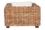 DKD Home Decor Indonesia 1c24 Sofá Natural Crudo Ratán 220 x 98 x 64 cm Set de 4 con Cojines