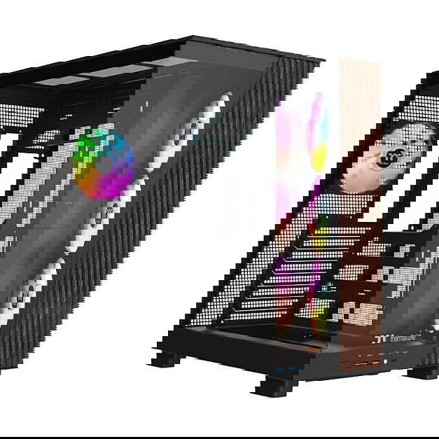 Thermaltake View 380 XL WS ARGB Black Midi Tower PC ATX/Micro-ATX/Mini-ITX con Panel de Vidrio Templado para Gaming