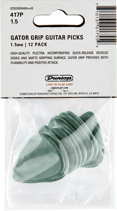 Dunlop Pack 12 Púas Gator Grip - 1,50Mm