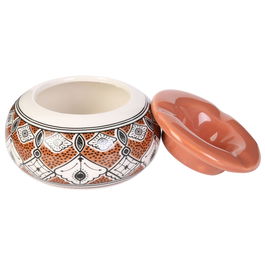 Home Deco Factory Cenicero Mirage de Cerámica Diámetro 10,5 cm Altura 6 cm