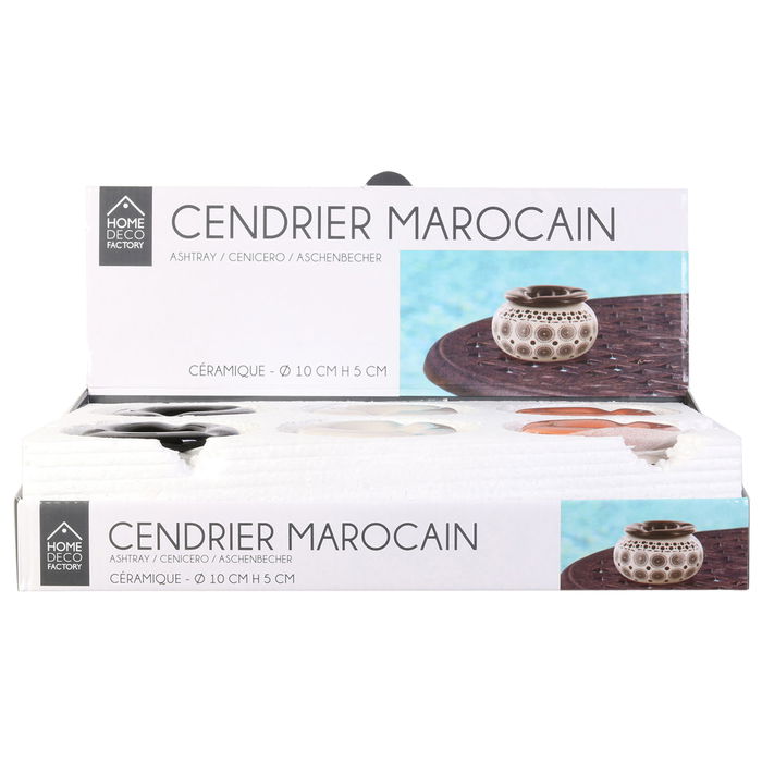 Home Deco Factory Cenicero Mirage de Cerámica Diámetro 10,5 cm Altura 6 cm
