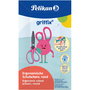 Pelikan griffix Tijeras Escolares Redondas para Diestros LovelyPink, Corte Recto, Mango Ergonómico, Azul/Rosa, para Niños