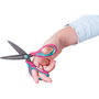 Pelikan griffix Tijeras Escolares Redondas para Diestros LovelyPink, Corte Recto, Mango Ergonómico, Azul/Rosa, para Niños