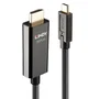 LINDY Adaptador de cable de vídeo 43317 USB Tipo C a HDMI tipo A 10 m Negro