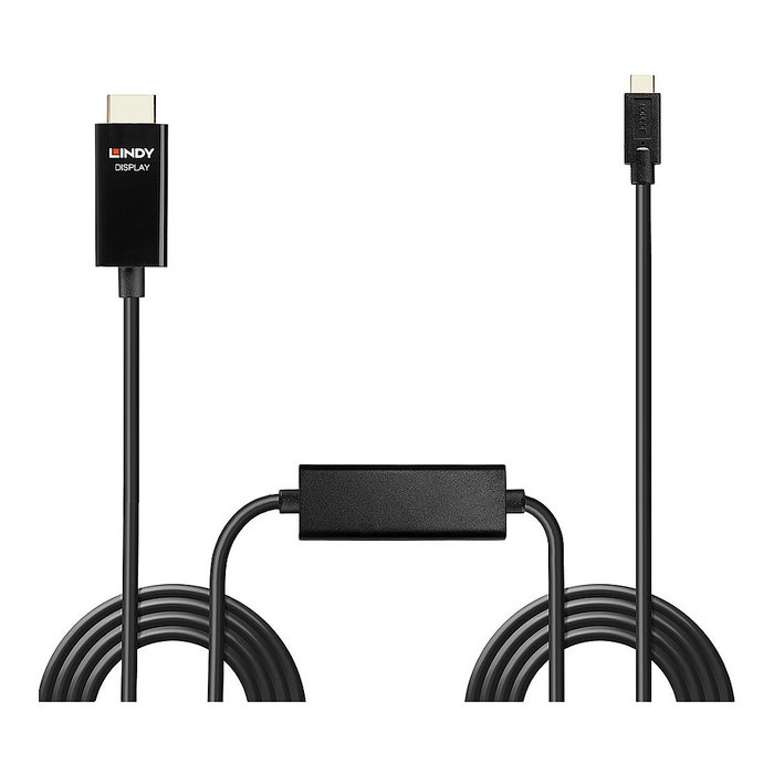 LINDY 43317 Cable Adaptador USB-C a HDMI con HDR 10m, Negro