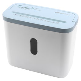 GENIE 440 X BL - Destructora de documentos, trituradora de papel corte cruzado (4x38mm, 8L), 4 hojas A4, seguridad P-4, color blanco y azul