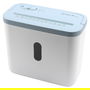 GENIE 440 X BL - Destructora de documentos, trituradora de papel corte cruzado (4x38mm, 8L), 4 hojas A4, seguridad P-4, color blanco y azul