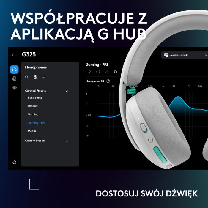 Logitech G G325 LIGHTSPEED Auriculares Inalámbricos Blanco