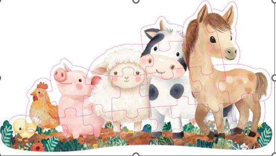 Apli Mi Primer Puzzle Progresivo Animales de la Granja con 6 Fichas