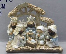 DKD Home Decor Nacimiento de Resina Surtido de 2 Unidades