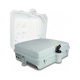 DeLOCK Caja de distribución de fibra óptica 24 puertos gris IP65