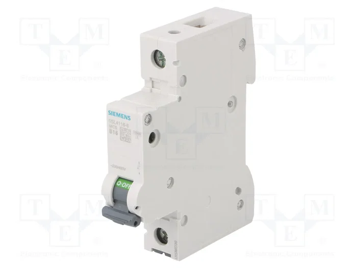 SIEMENS 5SL4116-6 Interruptor magnetotérmico 16A 1 Polo 10kA SIEMENS 5SL4116-6 Interruptor magnetotérmico 16A 1 Polo 10kA