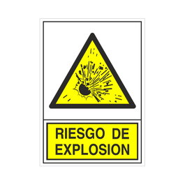 DUVER Señal de Peligro Riesgo de Explosión 345x245 mm
