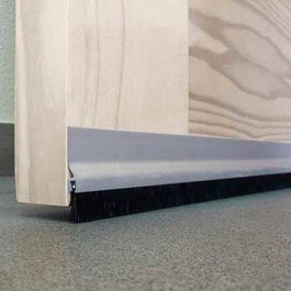 Burcasa Burlete de Aluminio para Garaje Fleco Plata 1,25m