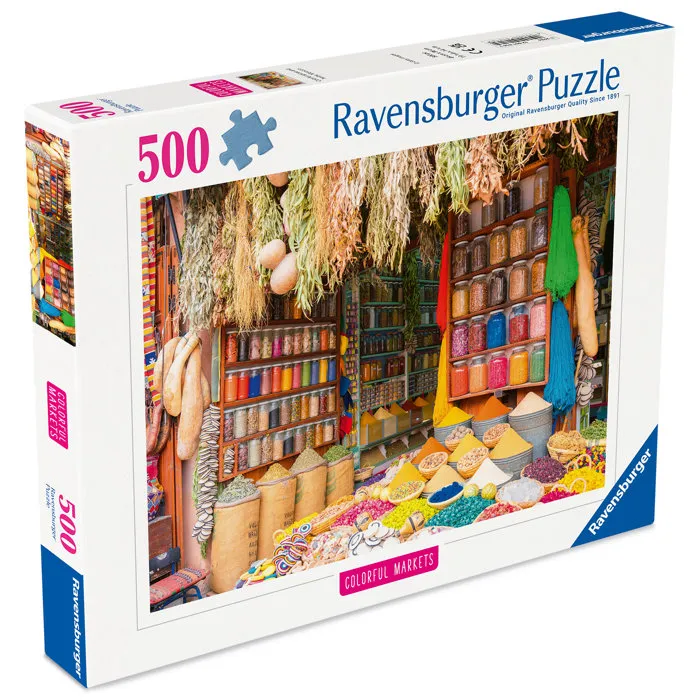 Ravensburger Rompecabezas 12001816, 500 Piezas, Mercado de Especias Marroquí, Colorido, A partir de 12 años