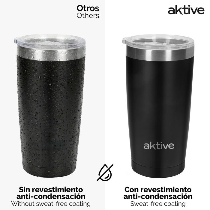 AKTIVE Vaso Térmico de Acero Inoxidable
