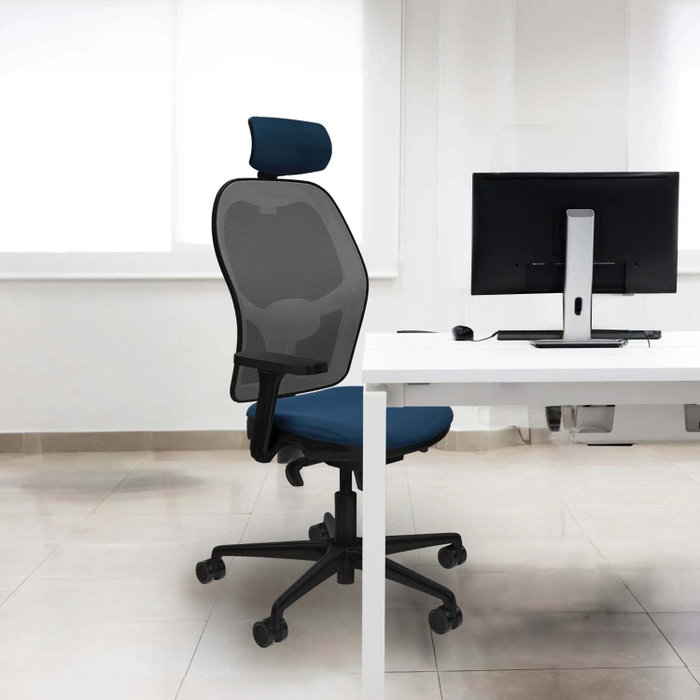PIQUERAS Y CRESPO Silla de oficina Jorquera con mecanismo Sincro, Pistacho y Azul PIQUERAS Y CRESPO Silla de oficina Jorquera con mecanismo Sincro, Pistacho y Azul