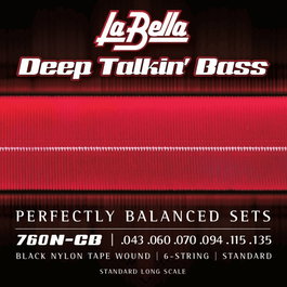 Juego de Cuerdas para Bajo Deep Talkin´Black Nylon 6 Cuerdas