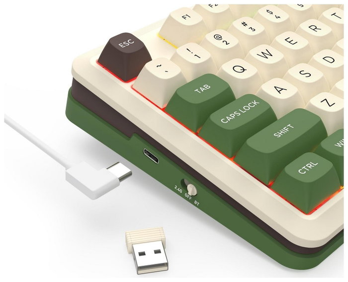 Redragon K681CGC-RGB-PRO Cyrus Teclado Mecánico Gaming Inalámbrico RGB 81 Teclas Layout Español