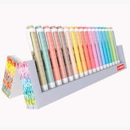 Stabilo Marcador Fluorescente Swing Cool - Set de Escritorio con 18 Unidades, Colores Pastel y NatureColors, 2 Grosores de Línea