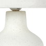 Home Deco Factory Lámpara de Mesa Cerámica con Pantalla de Lino, Estilo Natural, Color Crema, 50 cm de Altura x 20 cm de Diámetro
