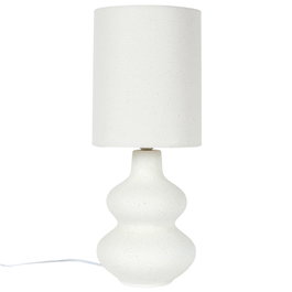 Home Deco Factory Lámpara de Mesa de Cerámica Crema H.50 cm