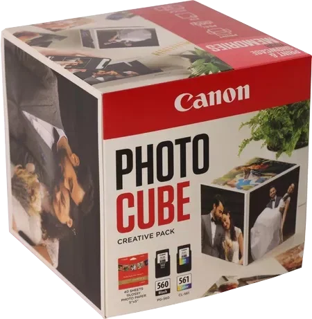 Canon Photo Cube Creative Pack PG-560 + CL-561 con 40 hojas de papel fotográfico