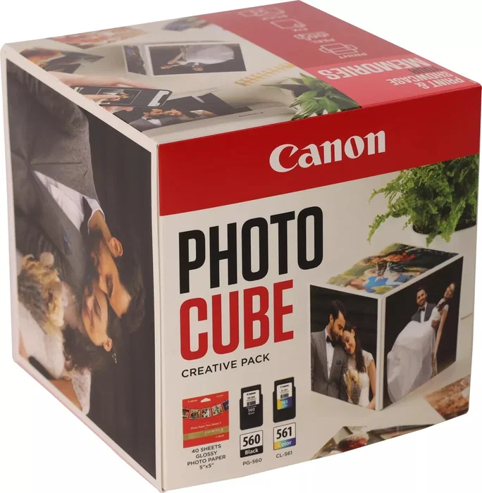 Canon Photo Cube Creative Pack PG-560 + CL-561 con 40 hojas de papel fotográfico