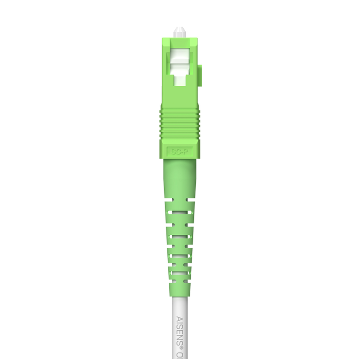 AISENS Cable Fibra Óptica Latiguillo G657A2 3.0 9/125 SMF Simplex CPR DCA LSZH SC/APC-SC/APC Blanco 60 m