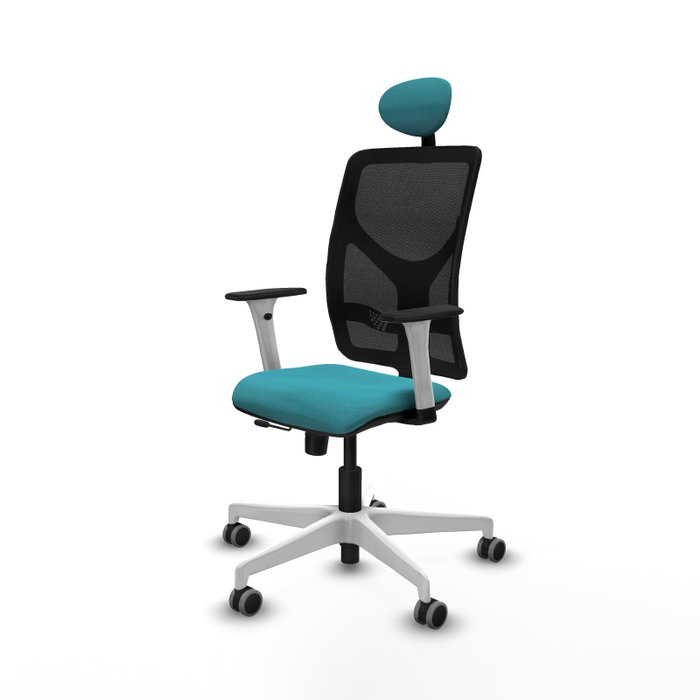 PIQUERAS Y CRESPO Silla de oficina Motilla Turquesa y Negro PIQUERAS Y CRESPO Silla de oficina Motilla Turquesa y Negro