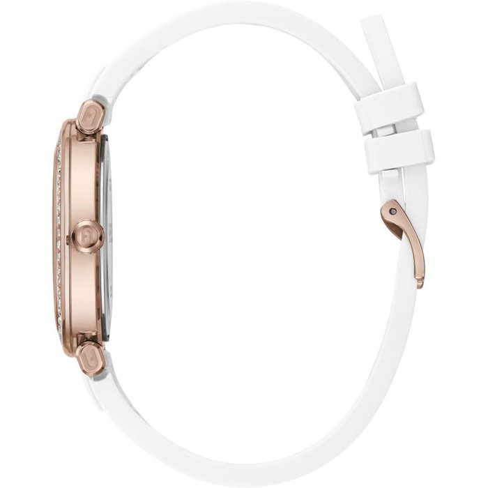 Furla WW00011003L3 Reloj de Mujer con Correa Blanca y Caja Rosa