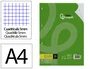 Liderpapel Recambio A4 100 Hojas Cuadriculado 5mm con Margen y 4 Taladros