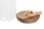 DKD Home Decor Bote de Cristal y Acacia de 300ml con Cuchara