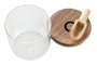 DKD Home Decor Bote de Cristal y Acacia de 300ml con Cuchara
