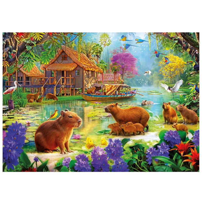 Educa Puzzle 500 Piezas Pueblo De Capybara 20547 - Puzzle para Adultos +12 Años