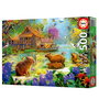 Educa Puzzle 500 Piezas Pueblo De Capybara 20547 - Puzzle para Adultos +12 Años
