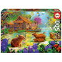 Educa Puzzle 500 Piezas Pueblo De Capybara 20547 - Puzzle para Adultos +12 Años
