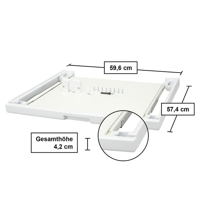 Bosch WTZ11400 Kit Apilable con Bandeja Deslizante 60 cm Blanco
