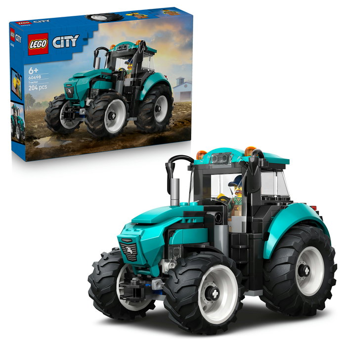 LEGO City Tractor 60498 - Set de construcción de 204 piezas