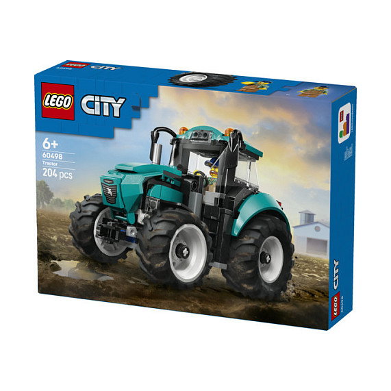 LEGO City Tractor 60498 - Set de construcción de 204 piezas